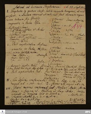 Disposition der Vorlesung von August Hermann Francke "Introduction ad lectionem Prophetarum".