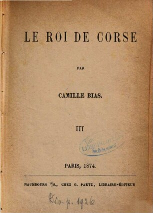 Le roi de Corse, 3