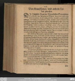 VII. Von Kranckheiten/ und andern Leibes gebrechen.