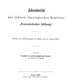 Grundlinien des mosaisch-talmudischen Eherechts / von Z. Frankel