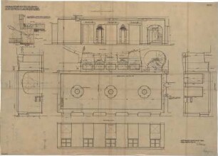 Fischer, Theodor; Heilbronn; Stadt-Theater - Garderobenraum EG (Grundriss, Ansichten,Detail)