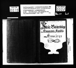 Steuerbeschreibungen und Steuerregister im Ammanamt