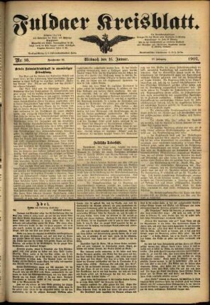 Ausgabe vom Mittwoch, den 16. Januar 1907.