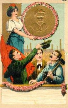 Postkarte der Arbeiterbewegung