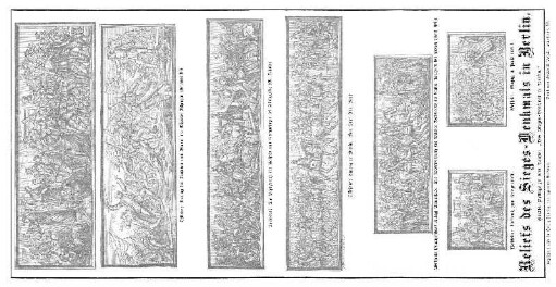 Tafel: Reliefs des Sieges-Denkmals in Berlin