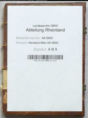 Kleve: Registrum comitis Johannis = Nr. D