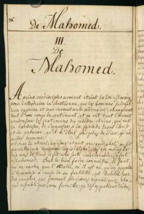 76-80, III. De Mahomed