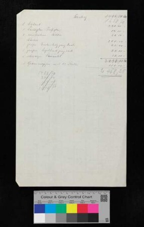 Handschriftliches Schreiben von Vissering