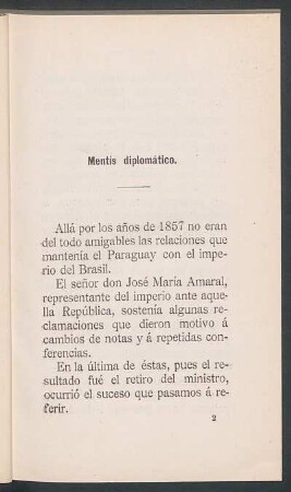 Mentís diplomático