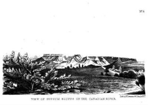 Views of Gypsum Bluffs on Canadian River