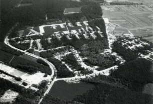 Luftbildaufnahmen von Karlsruhe. Waldstadt - Erste Bauten