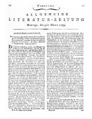 Archiv für Magnetismus und Somnambulismus / hrsg. von [Johann Lorenz] Böckmann. - Straßburg : Akad. Buchh. St. 6 - 8. 1788