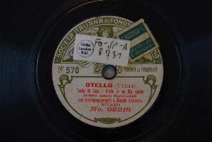 Otello : Credo di Jago - Credo in un Dio crudel / (Verdi)