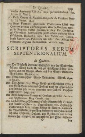 Scriptores Rerum Septentrionalium. In Quarto