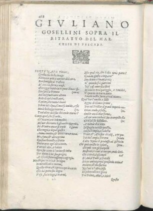 Givliano Gosellini Sopra Il Ritratto Del Marchese Di Pescaba.