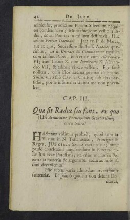 Cap. III. Quae sit Radix seu fons