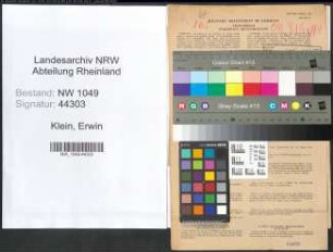 Entnazifizierung Erwin Klein , geb. 15.06.1888 (Postwart)
