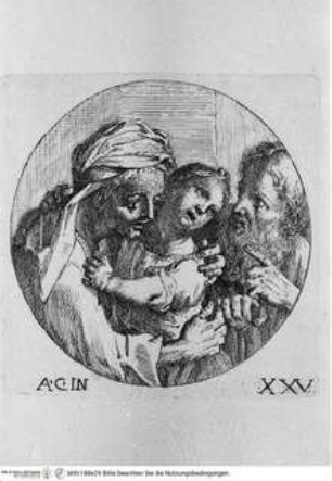 Pensieri diversi lineati et intagliati d'Anibale Carracci, Die Heilige Familie (Tondo) (Taf. XXV [S. 26])