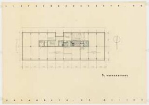 Wohnhäuser Uhlandstraße 39 / Lietzenburger Straße 40, Berlin-Wilmersdorf: Grundriss 3. Obergeschoss 1:100