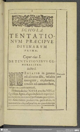 Caput eius I. De Tentationibus Generaliter