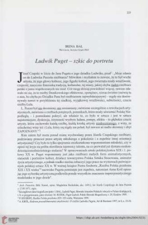 66: Ludwik Puget - szkic do portretu