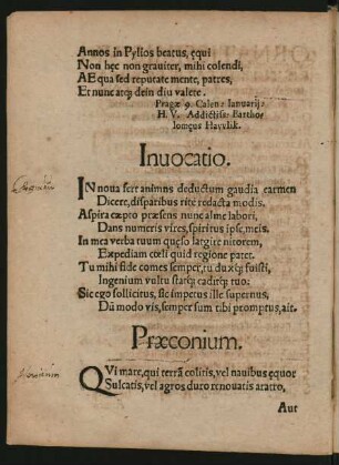 Invocatio.