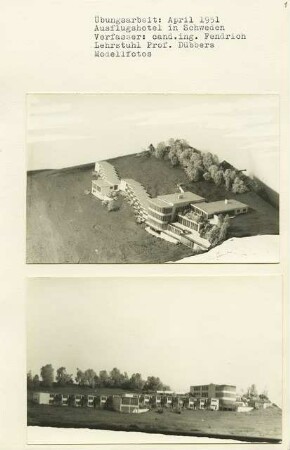 Ausflugshotel, Schweden (Diplomarbeit bei Kurt Dübbers): Modellfotos