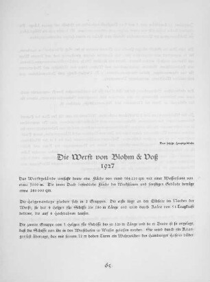 Die Werft von Blohm & Voß 1927