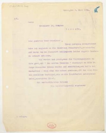 Brief an Karl Stephan : 03.03.1921
