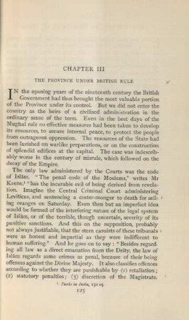 Chapter III The province under British rule