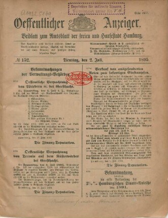 2. Juli-29. September 1895 = No. 152-228
