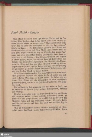 Paul Malek-Sänger