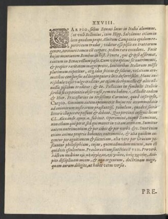 XXVIII. Pretiosa Pascitur Esca.