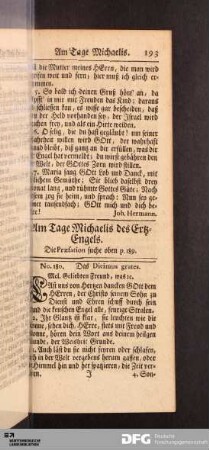 Am Tage Michaelis des Ertz-Engels.