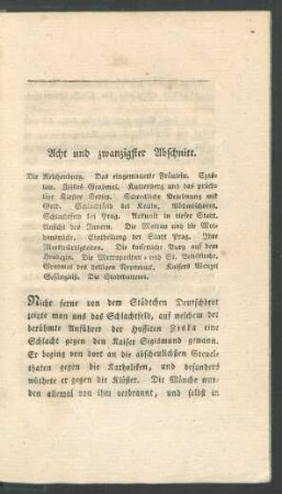 Acht und zwanzigster [- Neun und zwanzigster] Abschnitt.