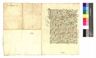Papst Innozenz VIII. trifft Verfügungen hinsichtlich des Vikariats von Michael Molitoris an der Pfarrkirche zu Steinbach (Stainwag).