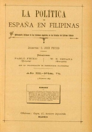 Núm. 74. 5 Diciembre 1893