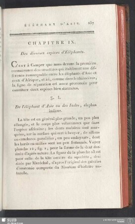 Chapitre IX. Des diverses espèces d'Eléphants