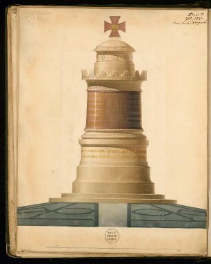 Gefallenendenkmal, Erfurt Monatskonkurrenz Juli 1874: Ansicht