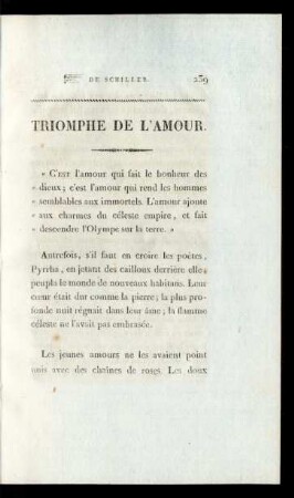 Triomphe De L'Amour.