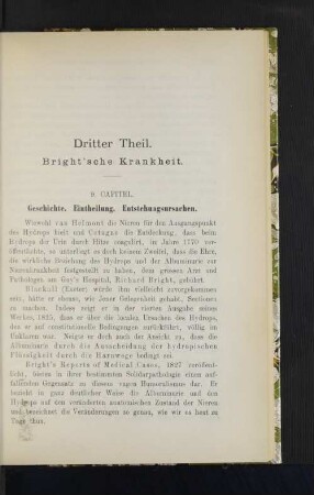 Dritter Theil. Bright'sche Krankheit.