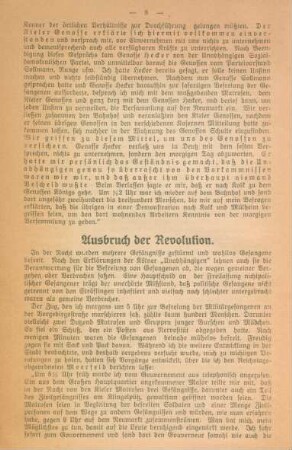 Ausbruch der Revolution