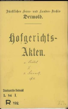 von Rübel, Witwe gegen von Schwartz zu Braunenbruch - Schuldforderung
