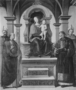 Pala dei Decemviri: Madonna in Trono col Bambino tra Quattro Santi