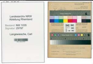 Entnazifizierung Carl Langewiesche , geb. 29.10.1897 (Bergmann)