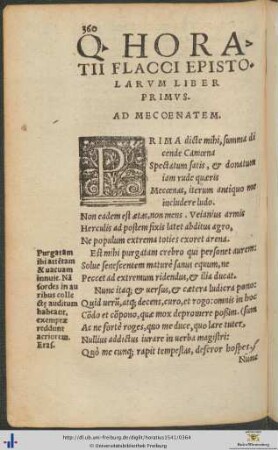 Quinti Horatii Flacci Epistolae