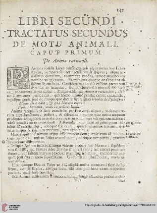Caput Primum: De Anima rationali
