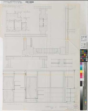 Münster (Münster) Behördenhaus Alter Steinweg Raumaufteilung 1960 1 : 1/10/50 67 x 89 Pause Staatsneubauleitung Münster Regierung Münster Nr. 34081