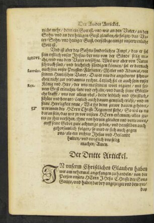 Der Dritte Artickel.