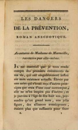 Les dangers de la prévention : Roman anecdotique, 2
